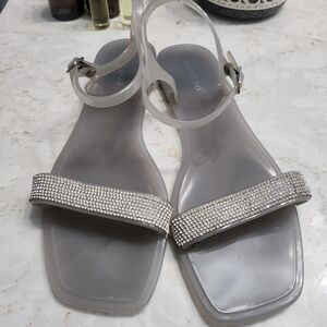 Rhinestone strap sandals